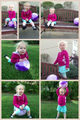 Collage of Esther and the Ball!